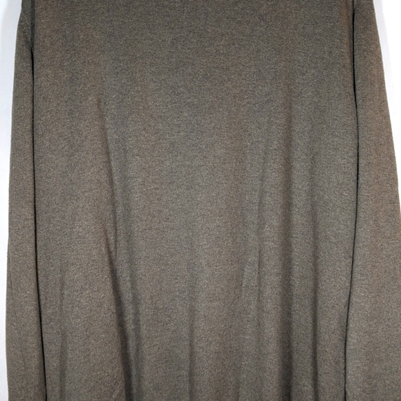 Eddie Bauer Cashmere Cotton Blend Brown Quarter Zip Sweater Men's Size Tall XL - Picture 4 of 16